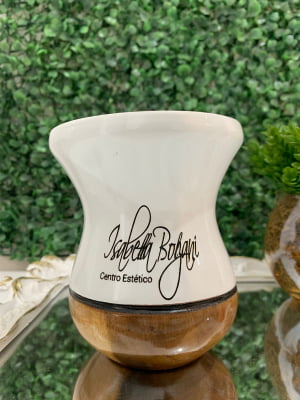 CUIA DE MADEIRA BRANCA PERSONALIZADA COM FOTO