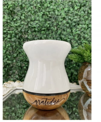 CUIA DE MADEIRA BRANCA PERSONALIZADA COM FOTO