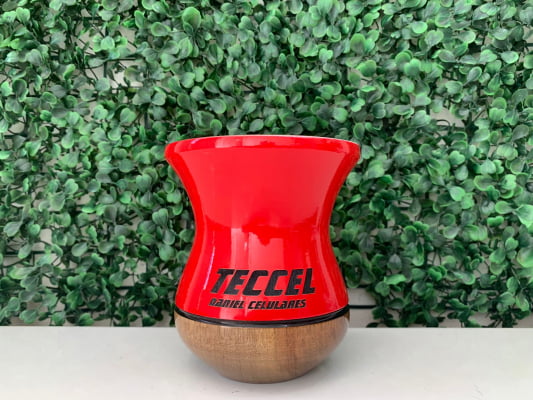 CUIA DE MADEIRA PERSONALIZADA VERMELHA