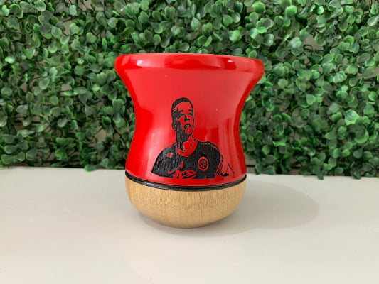 CUIA DE MADEIRA PERSONALIZADA VERMELHA