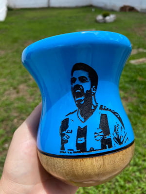 CUIA DE MADEIRA PERSONALIZADA AZUL