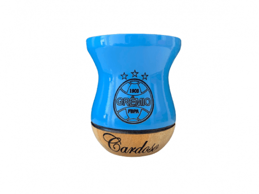 CUIA DE MADEIRA PERSONALIZADA AZUL