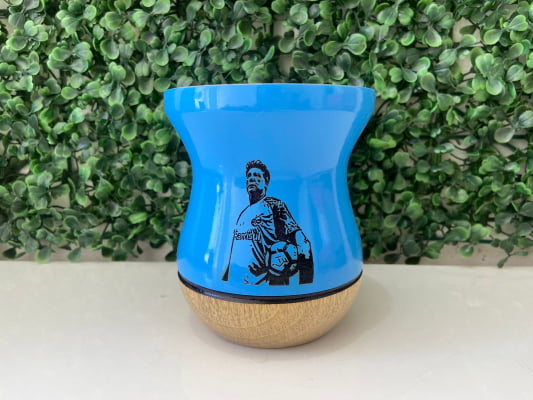 CUIA DE MADEIRA PERSONALIZADA AZUL