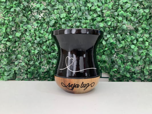 CUIA DE MADEIRA PERSONALIZADA PRETA