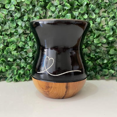 CUIA DE MADEIRA PERSONALIZADA PRETA