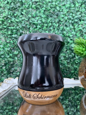 CUIA DE MADEIRA PERSONALIZADA PRETA