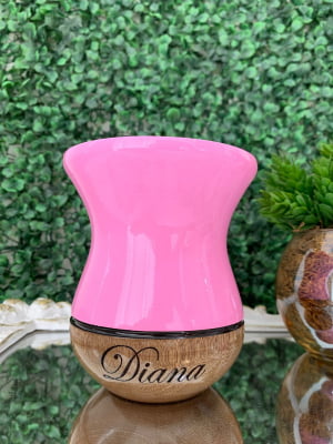 CUIA DE MADEIRA PERSONALIZADA ROSA