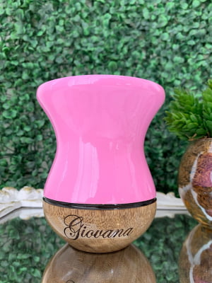 CUIA DE MADEIRA PERSONALIZADA ROSA