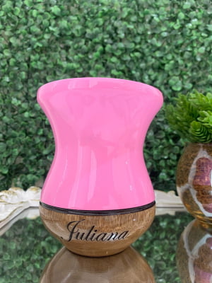 CUIA DE MADEIRA PERSONALIZADA ROSA