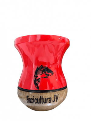 CUIA DE MADEIRA PERSONALIZADA VERMELHA