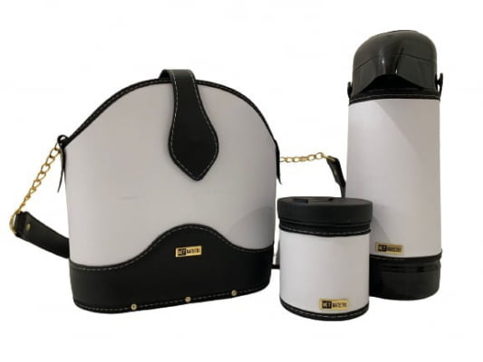 KIT MATEIRA, TÉRMICA E PORTA ERVA BRANCO