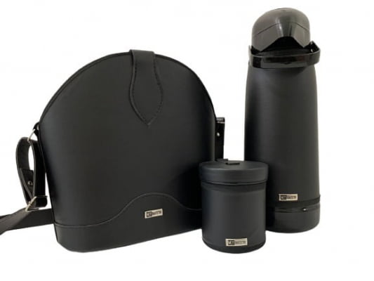 KIT MATEIRA, TÉRMICA E PORTA ERVA PRETO