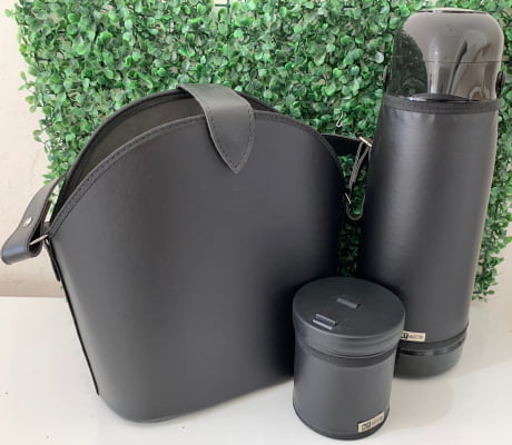 KIT MATEIRA, TÉRMICA E PORTA ERVA PRETO