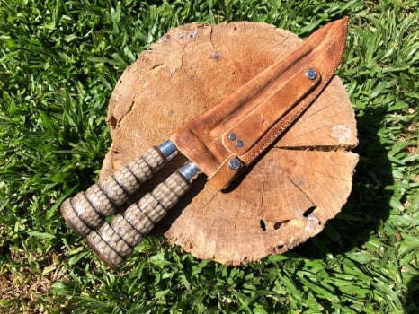 Kit Churrasco Campeiro Cabo de Tatu Sintetico