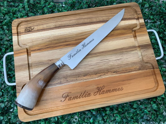 KIT TÁBUA E FACA PERSONALIZADA