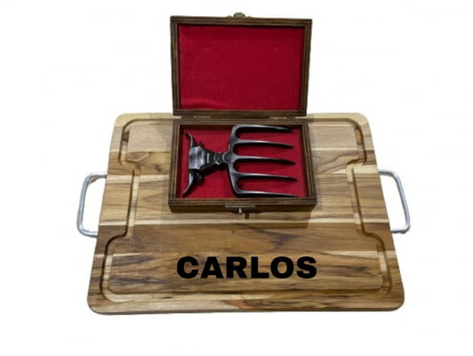 KIT TÁBUA E GARFO PERSONALIZADO