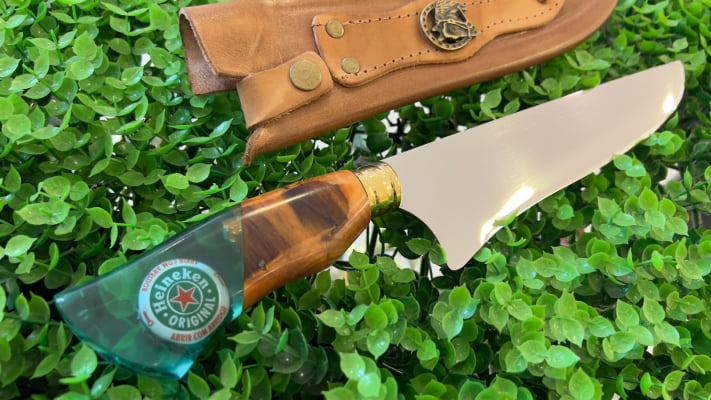 FACA ARTESANAL PERSONALIZADA HEINEKEN