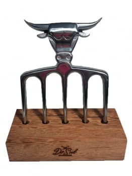 TRIDENTE PARA CHURRASCO 5 PONTAS ALUMÍNIO POLIDO